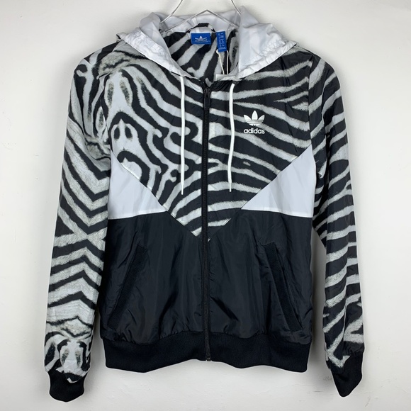 ADIDAS ORIGINALS — Zebra Print Windbreaker Jacket - Picture 2 of 6